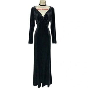 Voodoo Vixen Velvet Black Evening Dress